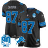 Detroit Lions Sam Laporta 2025 'Michigan & 90th Year' Patch Vapor Jersey - All Stitched - Black