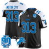 Detroit Lions Motor City 313 2025 'Michigan & 90th Year' Patch Vapor Jersey - All Stitched - Alternate