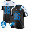Detroit Lions Jared Goff 2025 'Michigan & 90th Year' Patch Vapor Jersey - All Stitched - Alternate