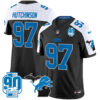Detroit Lions Hutchinson 2025 'Michigan & 90th Year' Patch Vapor Jersey - All Stitched - Alternate