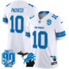 Detroit Lions Isiah Pacheco 2025 'Michigan & 90th Year' Patch Vapor Jersey - All Stitched - White