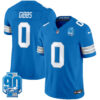 Detroit Lions Jahmyr Gibbs 2025 'Michigan & 90th Year' Patch Vapor Jersey - All Stitched - Blue