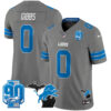 Detroit Lions Jahmyr Gibbs 2025 'Michigan & 90th Year' Patch Vapor Jersey - All Stitched - Gray
