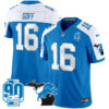 Detroit Lions Jared Goff 2025 'Michigan & 90th Year' Patch Vapor Jersey - All Stitched - Blue Alternate