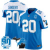 Detroit Lions Barry Sanders 2025 'Michigan & 90th Year' Patch Vapor Jersey - All Stitched - Blue Alternate
