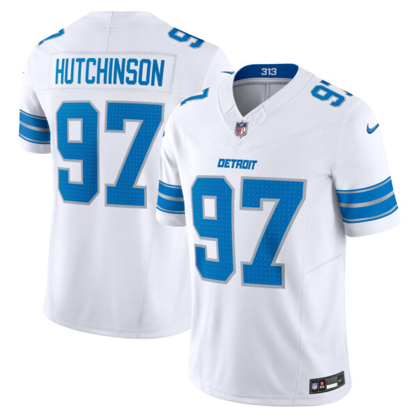Detroit Lions Hutchinson Vapor Limited Custom Jersey - All Stitched - White