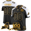 New York Giants 100th Season & State Patch Gold Vapor Limited Custom Jersey - All Stitched - Alternate