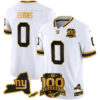 New York Giants Brian Burns 100th Season & State Patch Gold Vapor Limited Jersey - All Stitched - White Gold