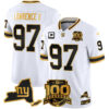New York Giants Dexter Lawrence II 100th Season & State Patch Gold Vapor Limited Jersey - All Stitched - White Gold