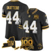 New York Giants Cam Skattebo 100th Season & State Patch Gold Vapor Limited Jersey - All Stitched - Black Limited