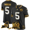 New York Giants Kayvon Thibodeaux 100th Season & State Patch Gold Vapor Limited Jersey - All Stitched - Black Limited