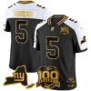 New York Giants Kayvon Thibodeaux 100th Season & State Patch Gold Vapor Limited Jersey - All Stitched - Alternate