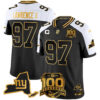 New York Giants Dexter Lawrence II 100th Season & State Patch Gold Vapor Limited Jersey - All Stitched - Alternate