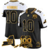 New York Giants Eli Manning 100th Season & State Patch Gold Vapor Limited Jersey - All Stitched - Alternate