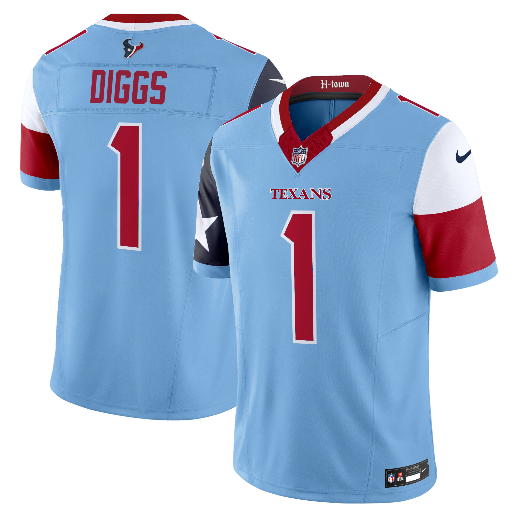Houston Texans Stefon Diggs Vapor Limited Jersey - All Stitched - Blue