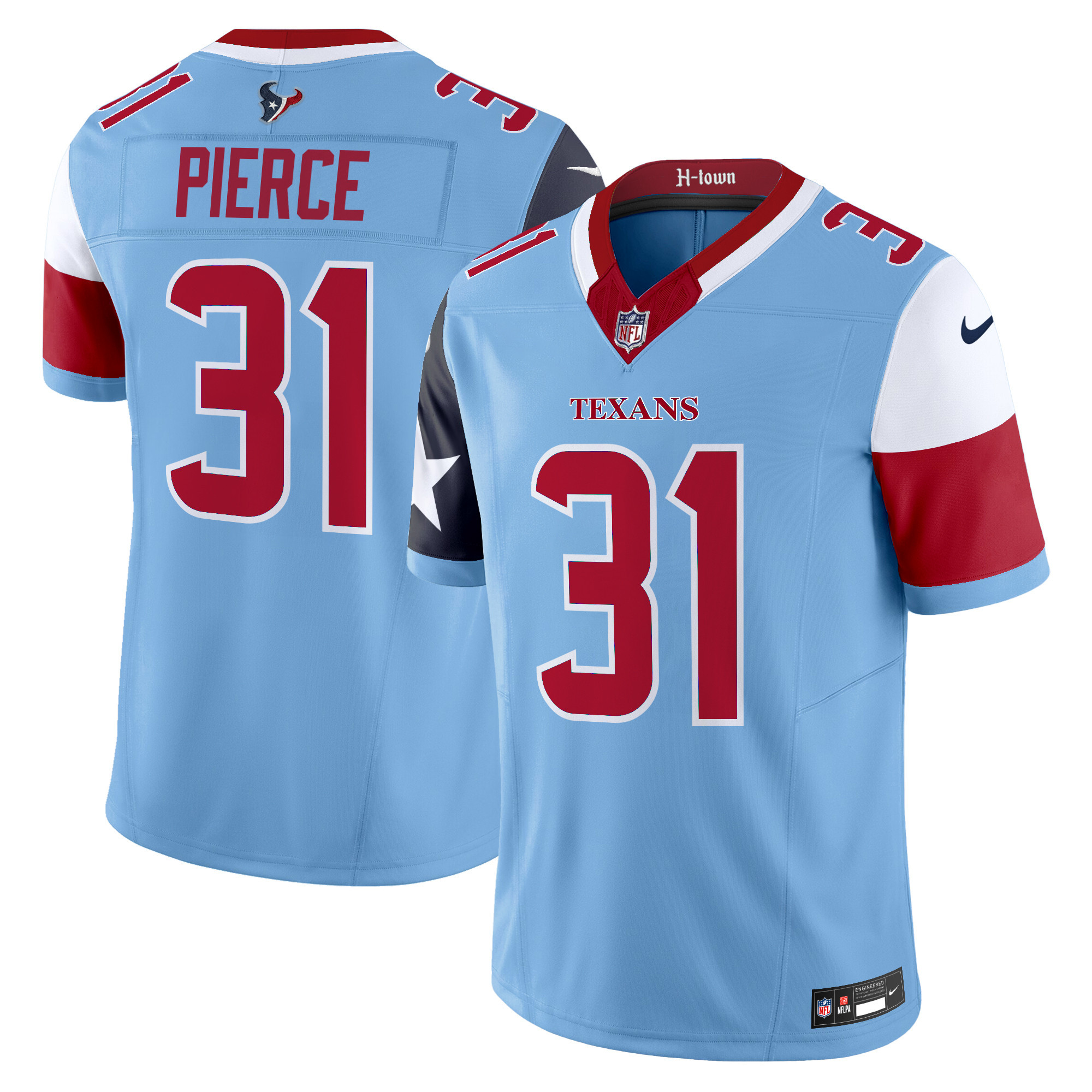Houston Texans Dameon Pierce Vapor Limited Jersey - All Stitched - Blue