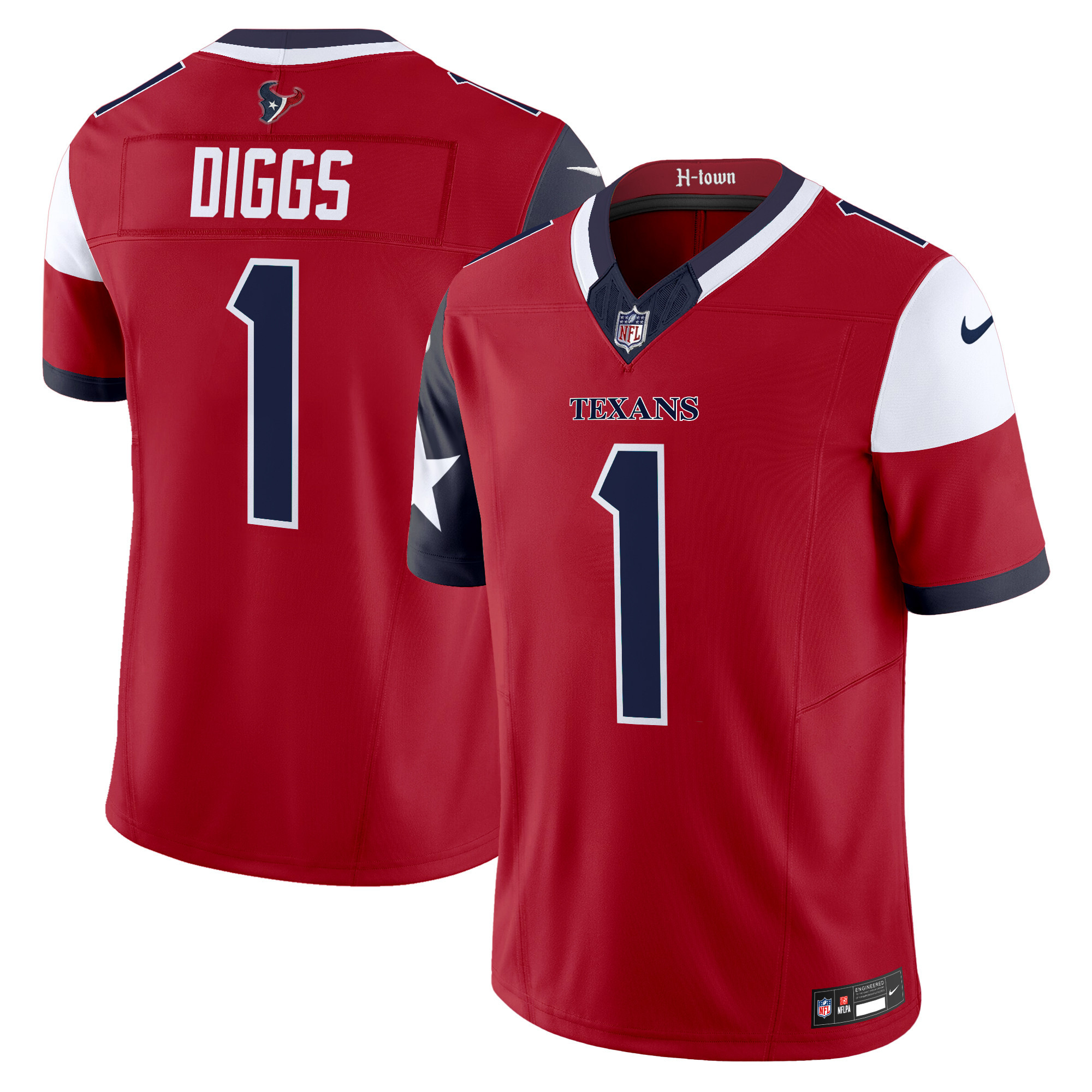Houston Texans Stefon Diggs Vapor Limited Jersey - All Stitched - Red