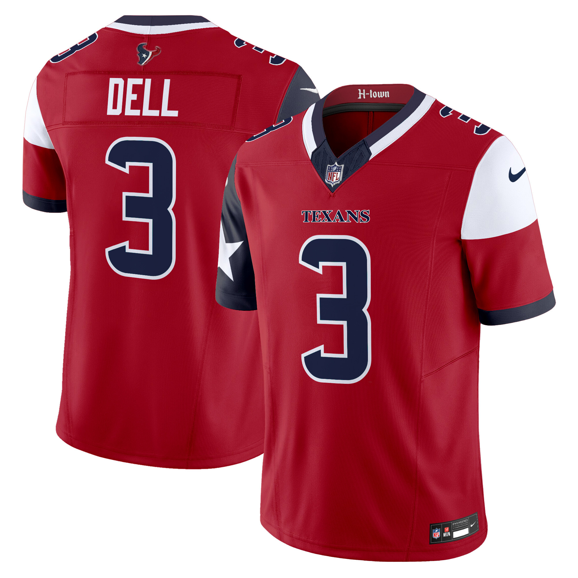 Houston Texans Tank Dell Vapor Limited Jersey - All Stitched - Red
