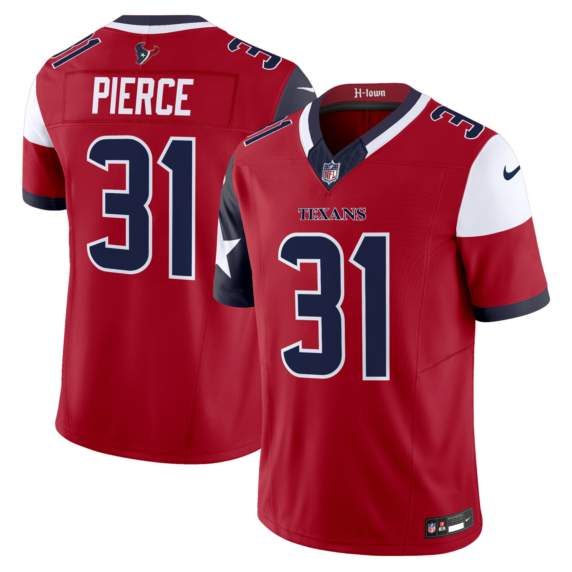 Houston Texans Dameon Pierce Vapor Limited Jersey - All Stitched - Red