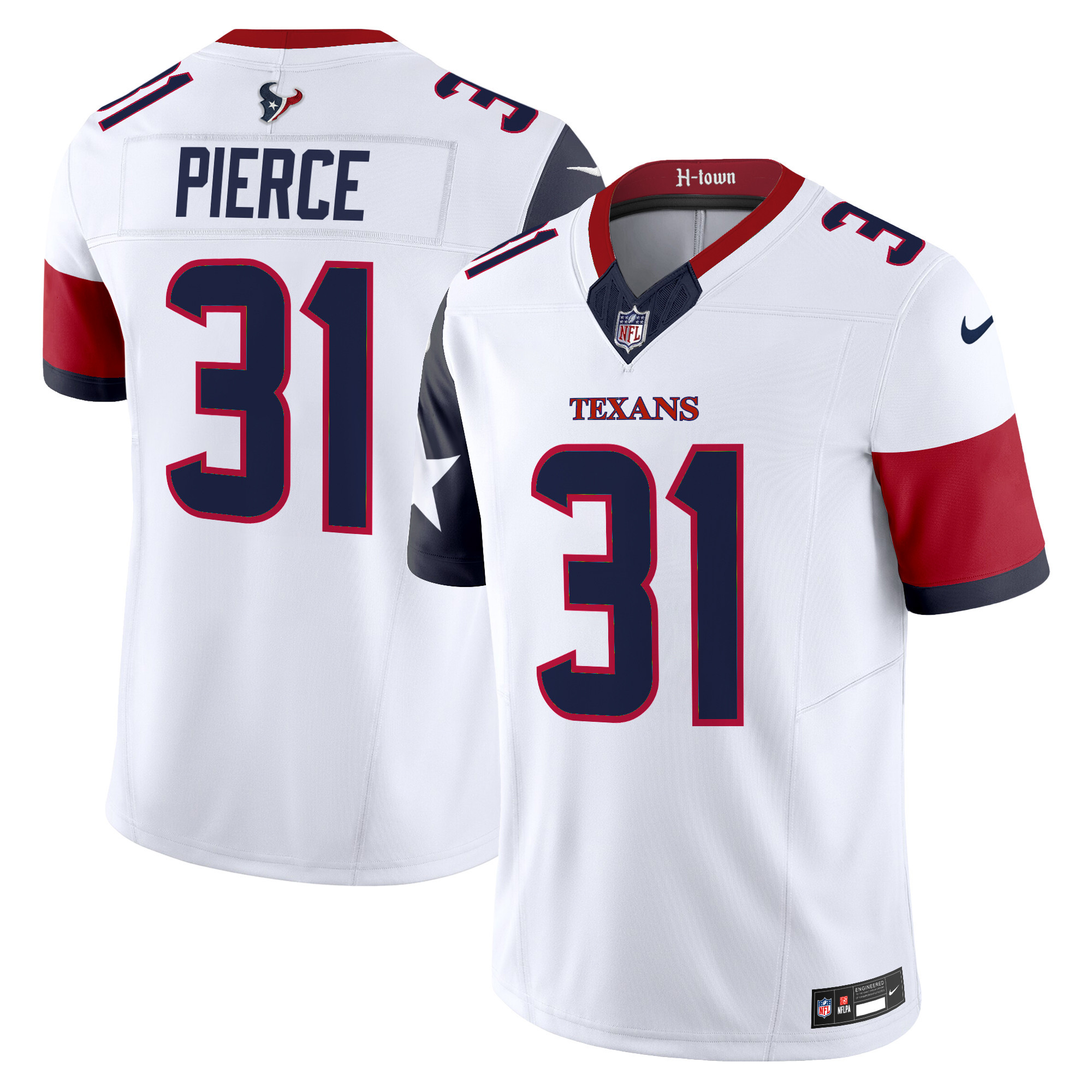 Houston Texans Dameon Pierce Vapor Limited Jersey - All Stitched - White