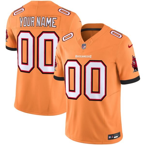 Tampa Bay Buccaneers Throwback Vapor Limited Custom Jersey - All Stitched - Creamsicle