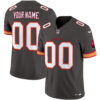 Tampa Bay Buccaneers Throwback Vapor Limited Custom Jersey - All Stitched - Pewter