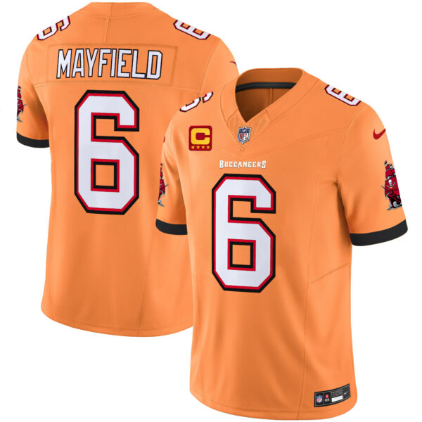 Tampa Bay Buccaneers Baker Mayfield Throwback Vapor Limited Jersey - All Stitched - Creamsicle
