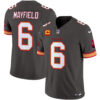 Tampa Bay Buccaneers Baker Mayfield Throwback Vapor Limited Jersey - All Stitched - Pewter
