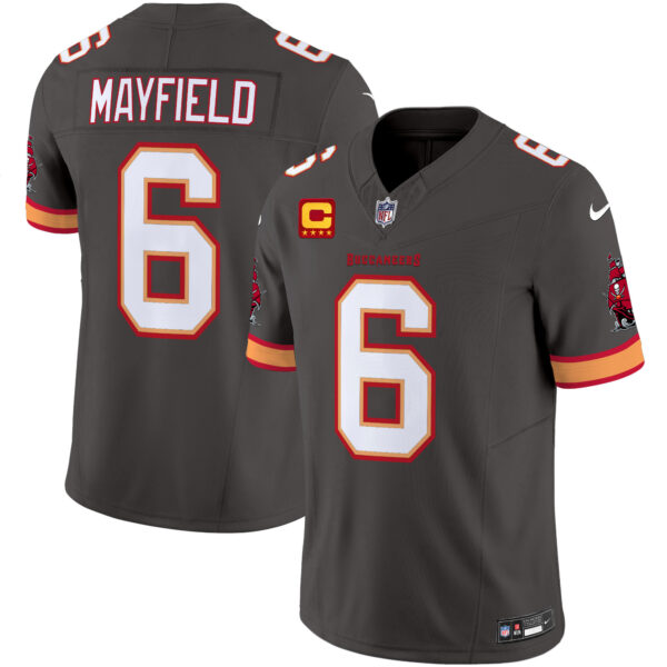 Tampa Bay Buccaneers Baker Mayfield Throwback Vapor Limited Jersey - All Stitched - Pewter