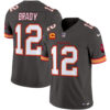 Tampa Bay Buccaneers Tom Brady Throwback Vapor Limited Jersey - All Stitched - Pewter