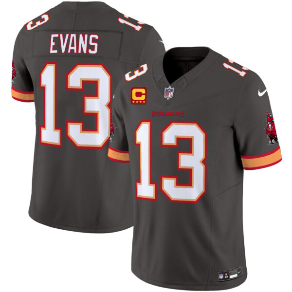 Tampa Bay Buccaneers Mike Evans Throwback Vapor Limited Jersey - All Stitched - Pewter