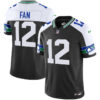 Seattle Seahawks 12th Fan Throwback Vapor Limited Jersey - All Stitched - Black Alternate