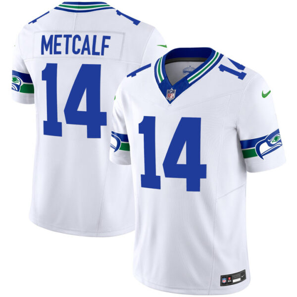 Seattle Seahawks DK Metcalf Throwback Vapor Limited Jersey - All Stitched - White