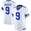 Seattle Seahawks Walker III Throwback Vapor Limited Jersey - All Stitched - White