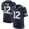 Seattle Seahawks 12th Fan Throwback Vapor Limited Jersey - All Stitched - Navy