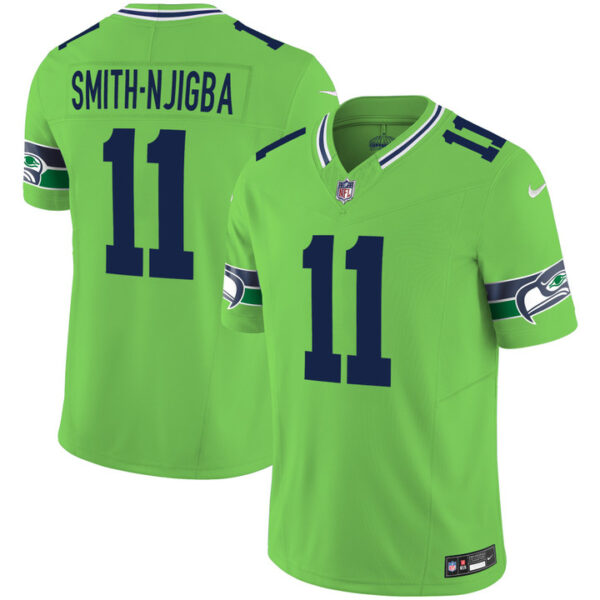 Seattle Seahawks Smith-Njigba Throwback Vapor Limited Jersey - All Stitched - Green