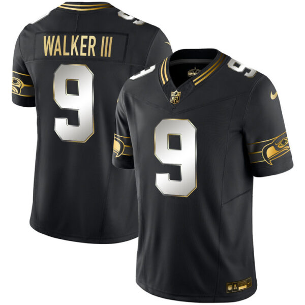 Seattle Seahawks Walker III Throwback Vapor Limited Jersey - All Stitched - Black Limited