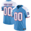 Tennessee Titans Throwback Limited Vapor Custom Jersey - All Stitched - Alternate