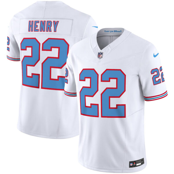 Tennessee Titans Derrick Henry Throwback Limited Vapor Jersey - All Stitched - White