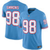 Tennessee Titans Jeffery Simmons Throwback Limited Vapor Jersey - All Stitched - Light Blue
