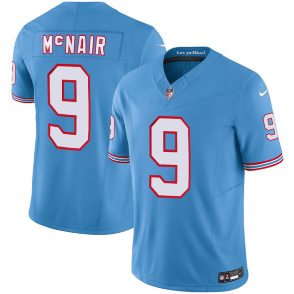 Tennessee Titans Steve Mcnair Throwback Limited Vapor Jersey - All Stitched - Light Blue