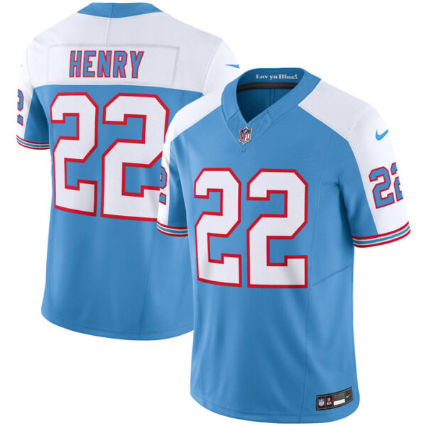Tennessee Titans Derrick Henry Throwback Limited Vapor Jersey - All Stitched - Alternate