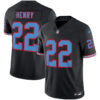 Tennessee Titans Derrick Henry Throwback Limited Vapor Jersey - All Stitched - Black