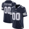 Dallas Cowboys Throwback Limited Vapor Custom Jersey - All Stitched - Navy