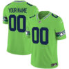 Seattle Seahawks Throwback Vapor Limited Custom Jersey - All Stitched - Green