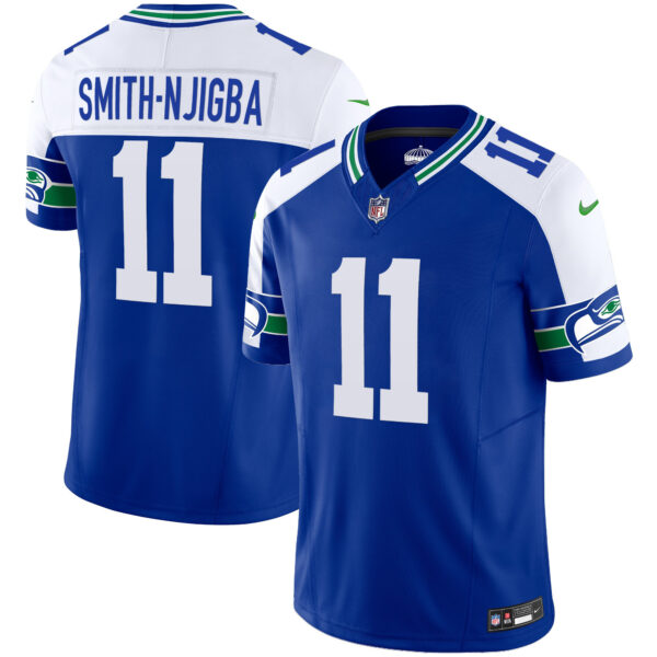 Seattle Seahawks Smith-Njigba Throwback Vapor Limited Jersey - All Stitched - Royal Alternate