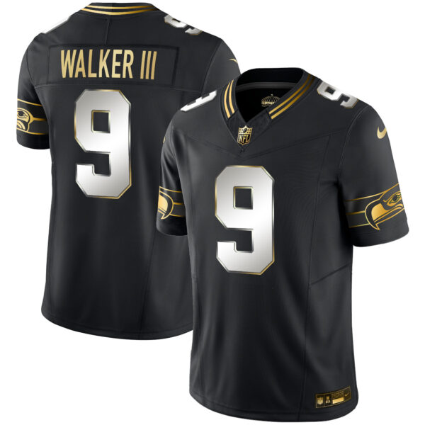 Seattle Seahawks Walker III Throwback Vapor Limited Jersey - All Stitched - Black Limited