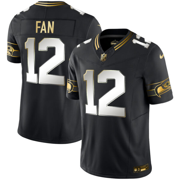 Seattle Seahawks 12th Fan Throwback Vapor Limited Jersey - All Stitched - Black Limited