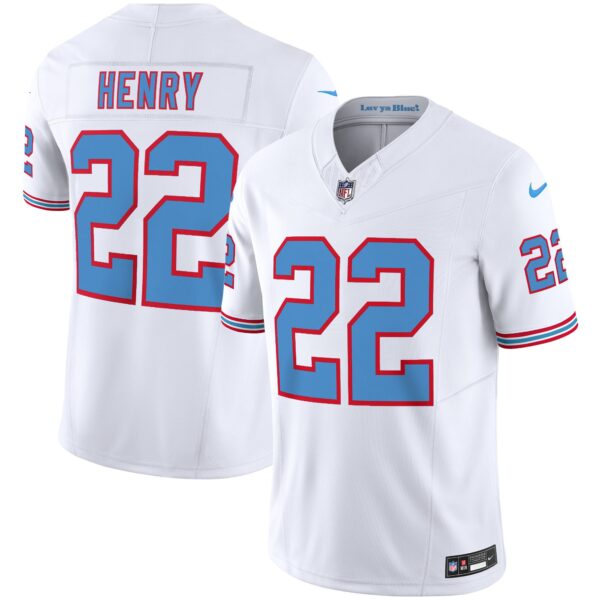 Tennessee Titans Derrick Henry Throwback Limited Vapor Jersey - All Stitched - White
