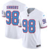 Tennessee Titans Jeffery Simmons Throwback Limited Vapor Jersey - All Stitched - White